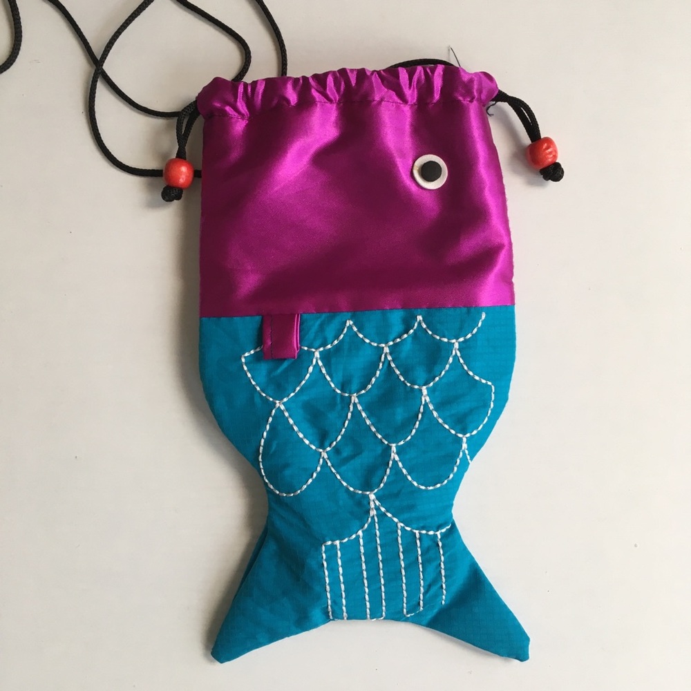 colorful fish bag fish hook purse crossbody